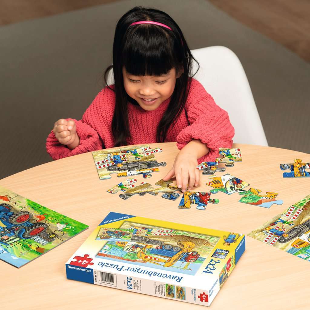 Children’s Jigsaw Puzzle Bauernhof und Baustelle - 24 Pieces Puzzle