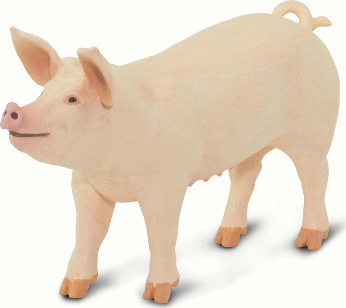 Large White Pig Toy