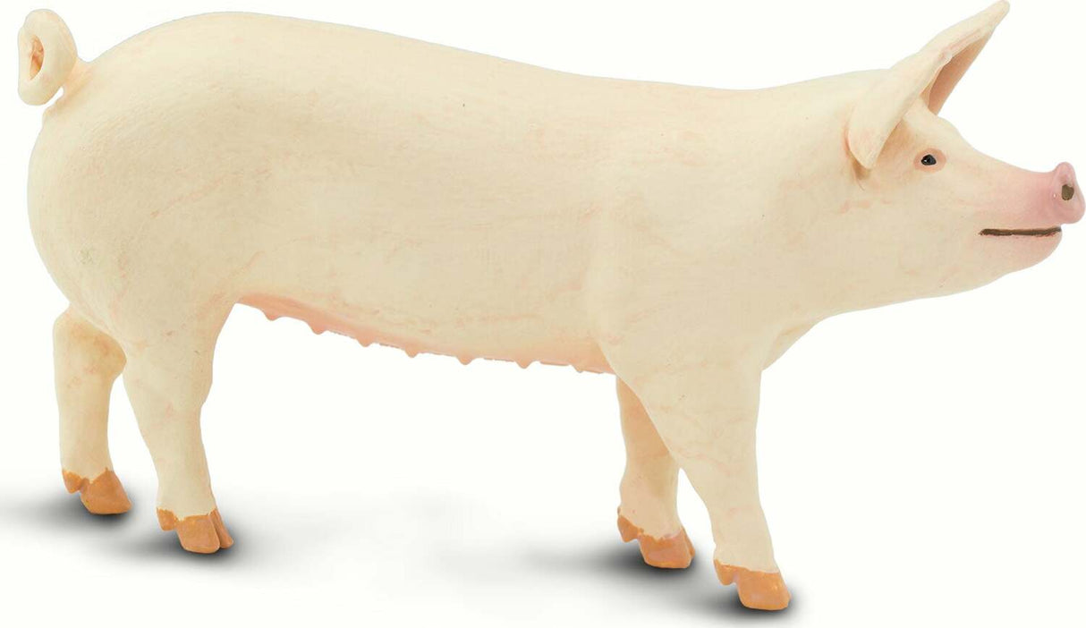 Large White Pig Toy