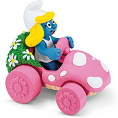 Smurfette in Car
