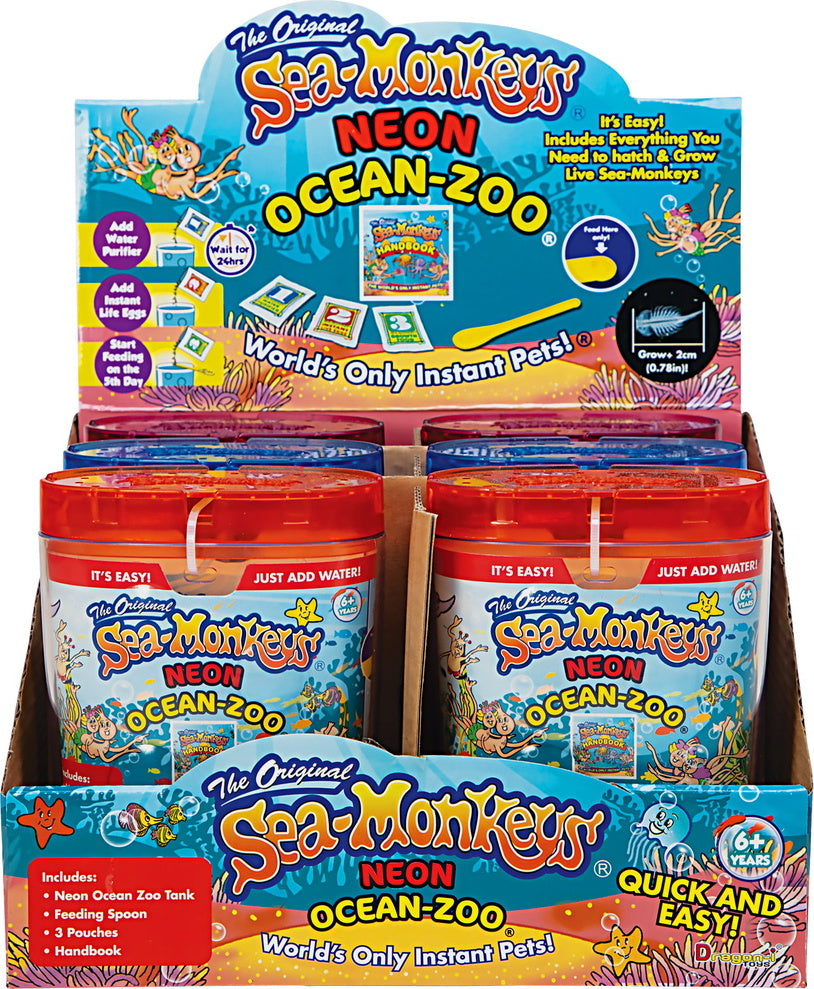 Sea-Monkey Ocean Zoo 6Pcs Neon
