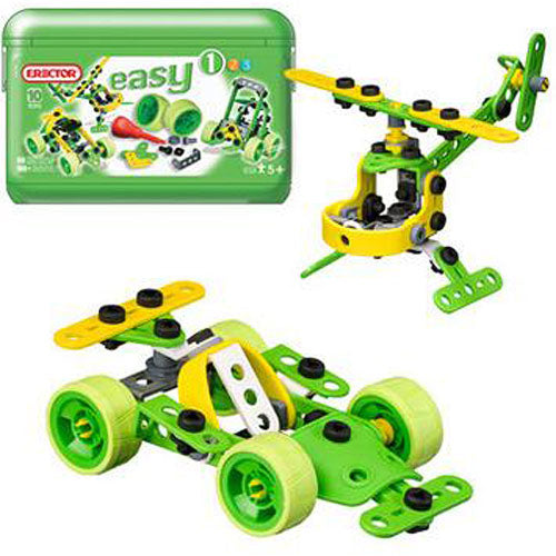Erector Build & Play Easy Bucket 100+ Parts Ages 5+