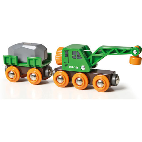 Brio Clever Crane Wagon and Vehicle