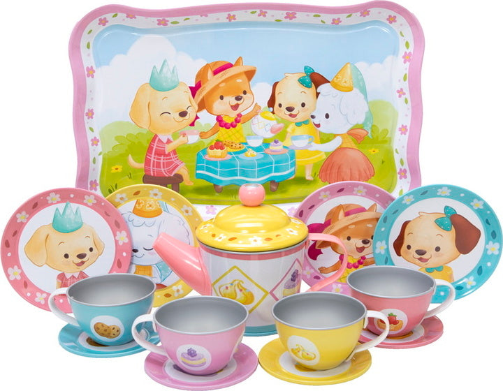 Puppy Tea Party Tin Tea Set