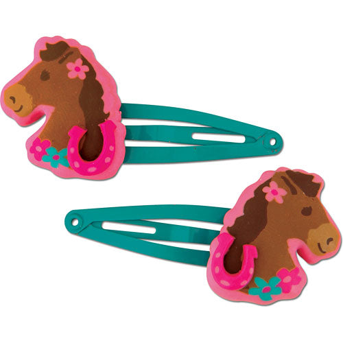 Hair Clips Girl Horse