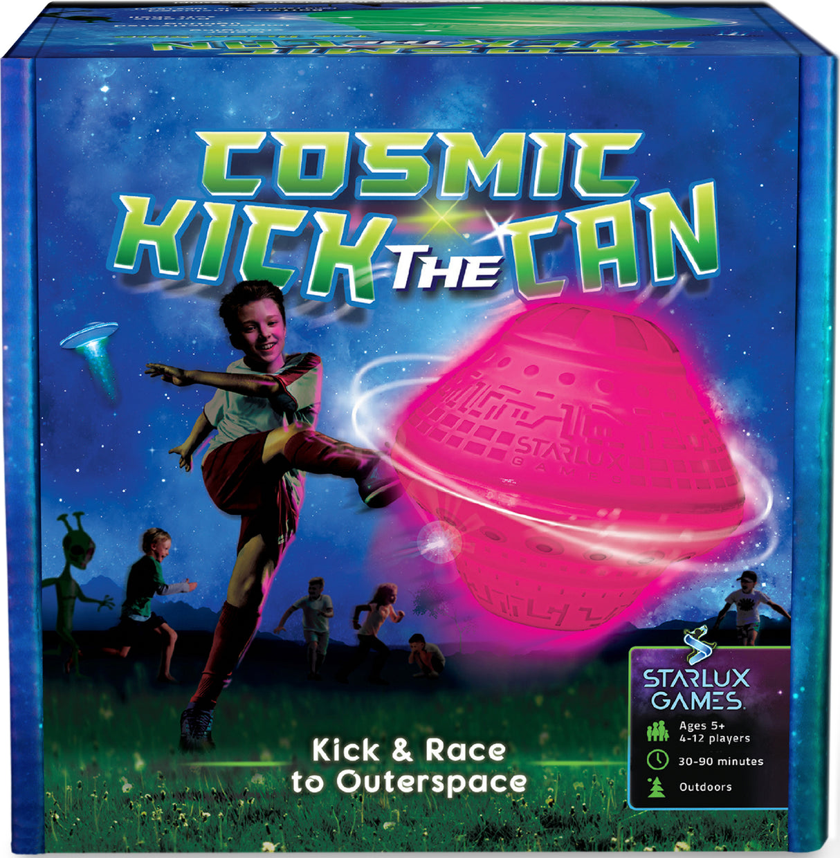 Cosmic Kick the Can: Outdoor Play with a Galactic Twist | Ages 5+, 4-12+ players | For Fans of Alien Toys, Kids Outdoor Toys an