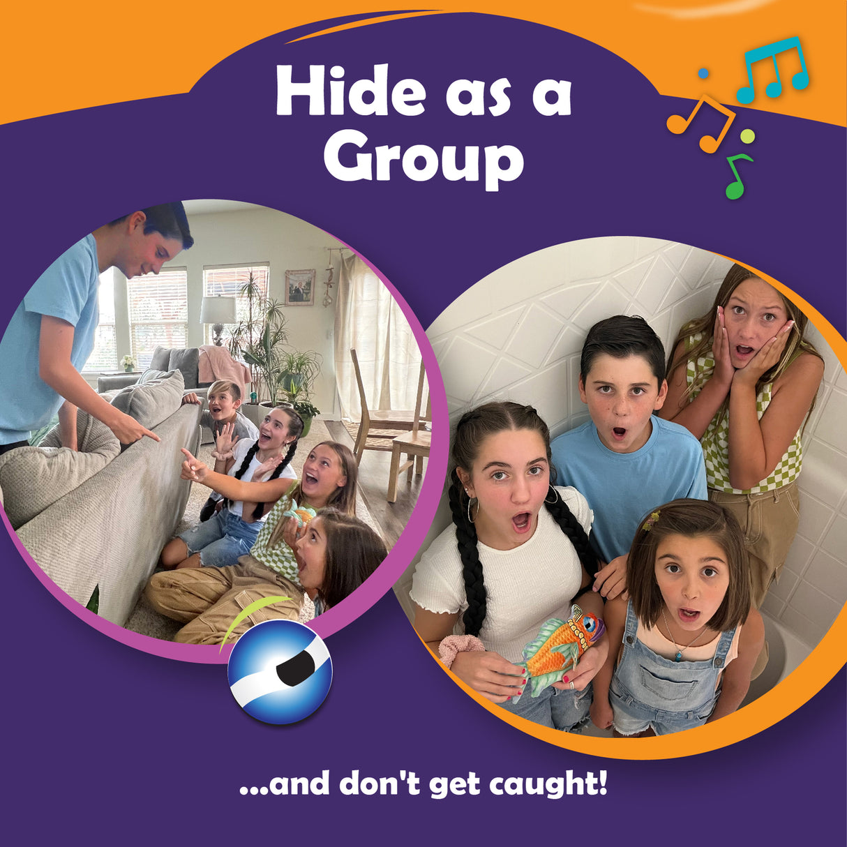 Seek and Hide Sardines - Hide as a Group with a Singing Fish! | Ages 5+, 4-16 Players | Use for Family Game Night, Birthday Par