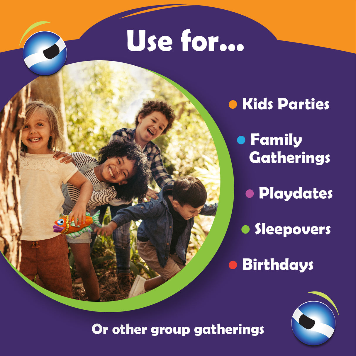 Seek and Hide Sardines - Hide as a Group with a Singing Fish! | Ages 5+, 4-16 Players | Use for Family Game Night, Birthday Par
