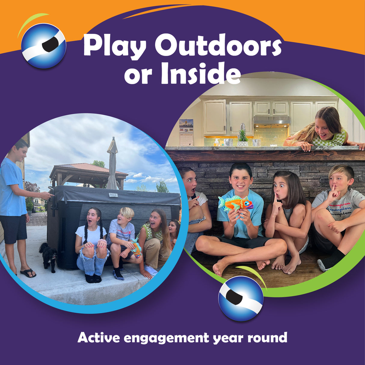 Seek and Hide Sardines - Hide as a Group with a Singing Fish! | Ages 5+, 4-16 Players | Use for Family Game Night, Birthday Par