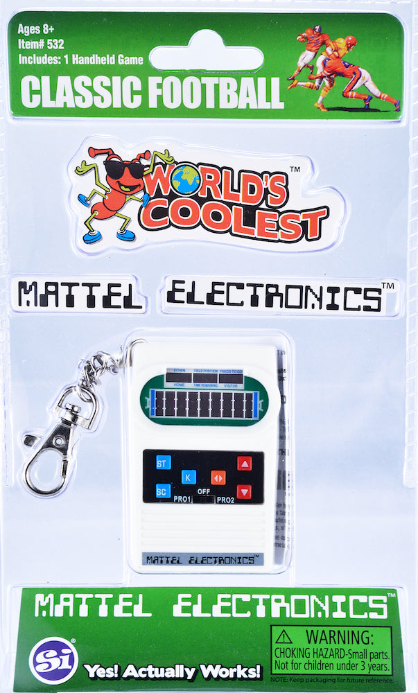 Worlds Coolest Mattel Electronic Games Keychain-Football