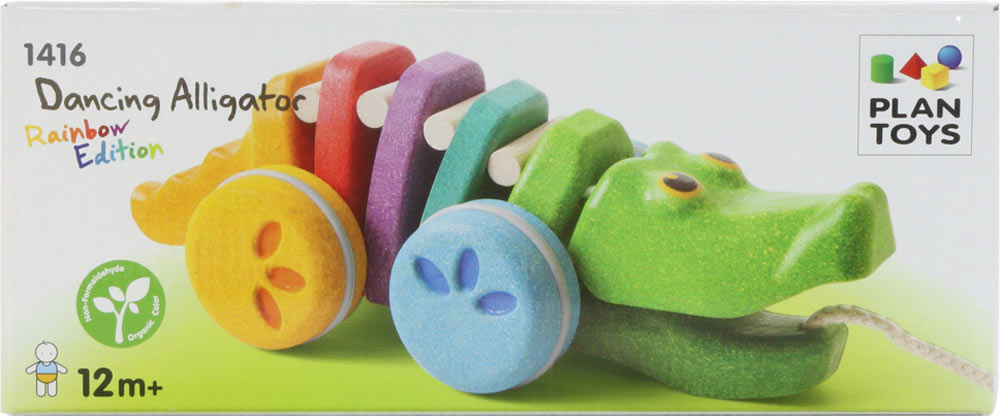 Plan Toys Dancing Rainbow Alligator Pull Toy
