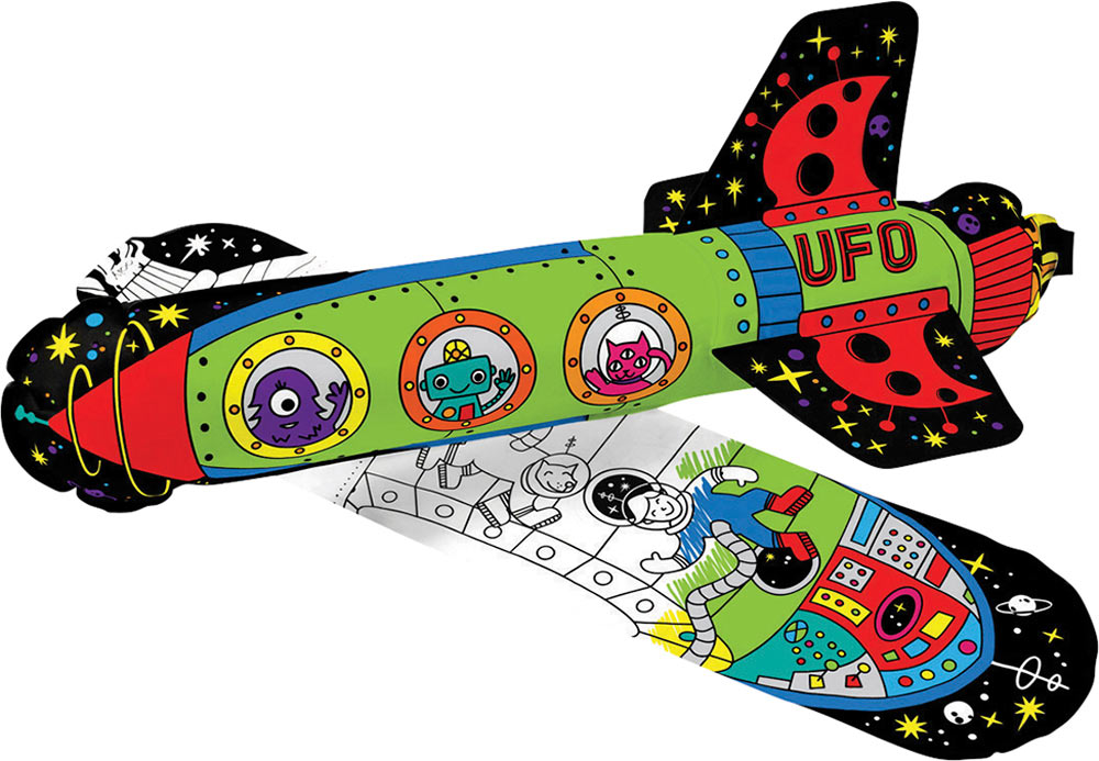 3D Colorable Space Age Rockets