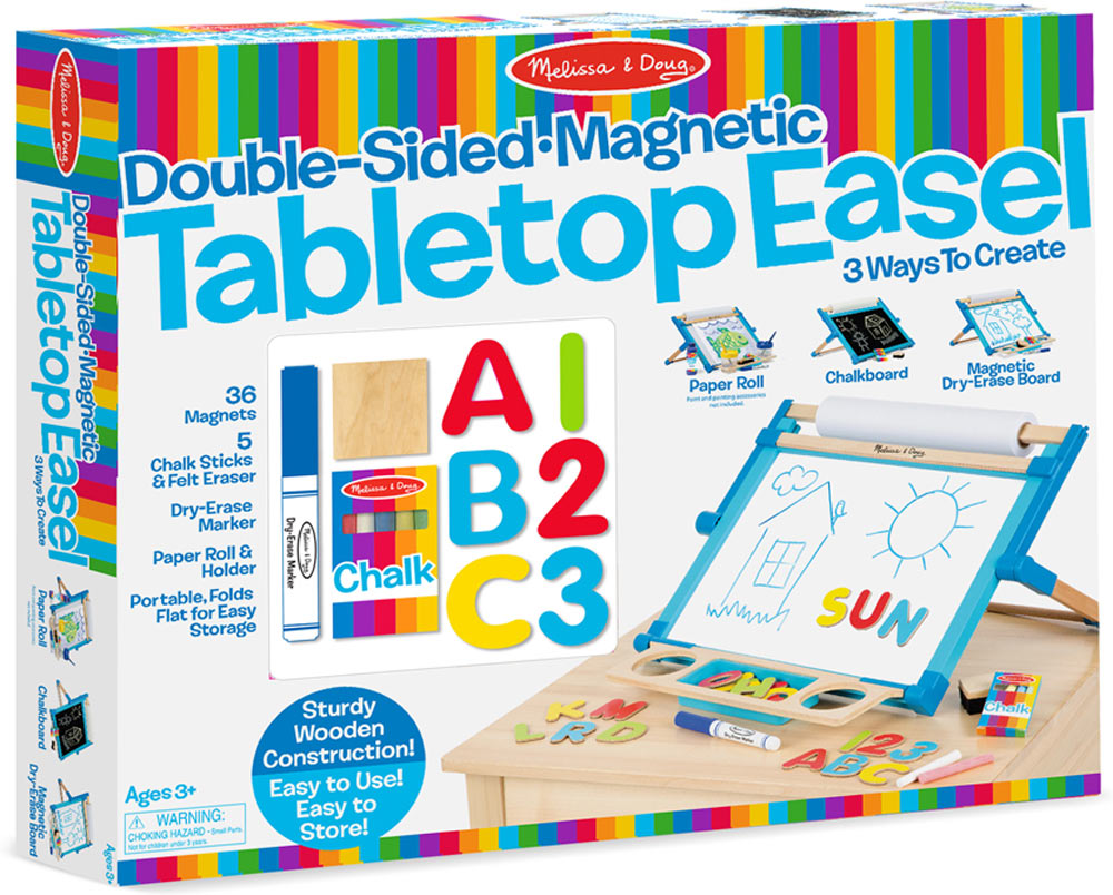 Melissa & Doug Double-Sided Magnetic Tabletop Easel - Free Gift with Purchase
