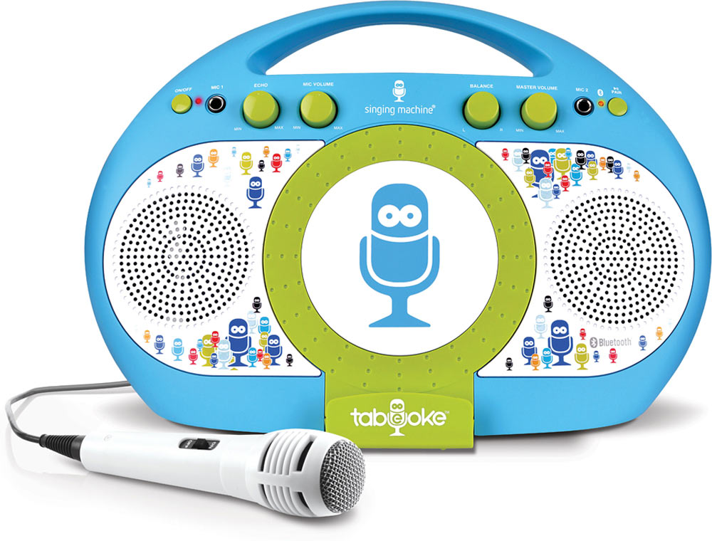 Singing Machine Blue Tabeoke Portable Bluetooth Karaoke System