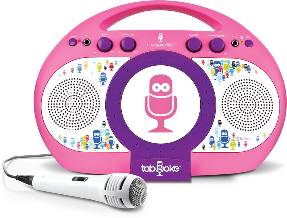 Singing Machine Pink Tabeoke Portable Bluetooth Karaoke System