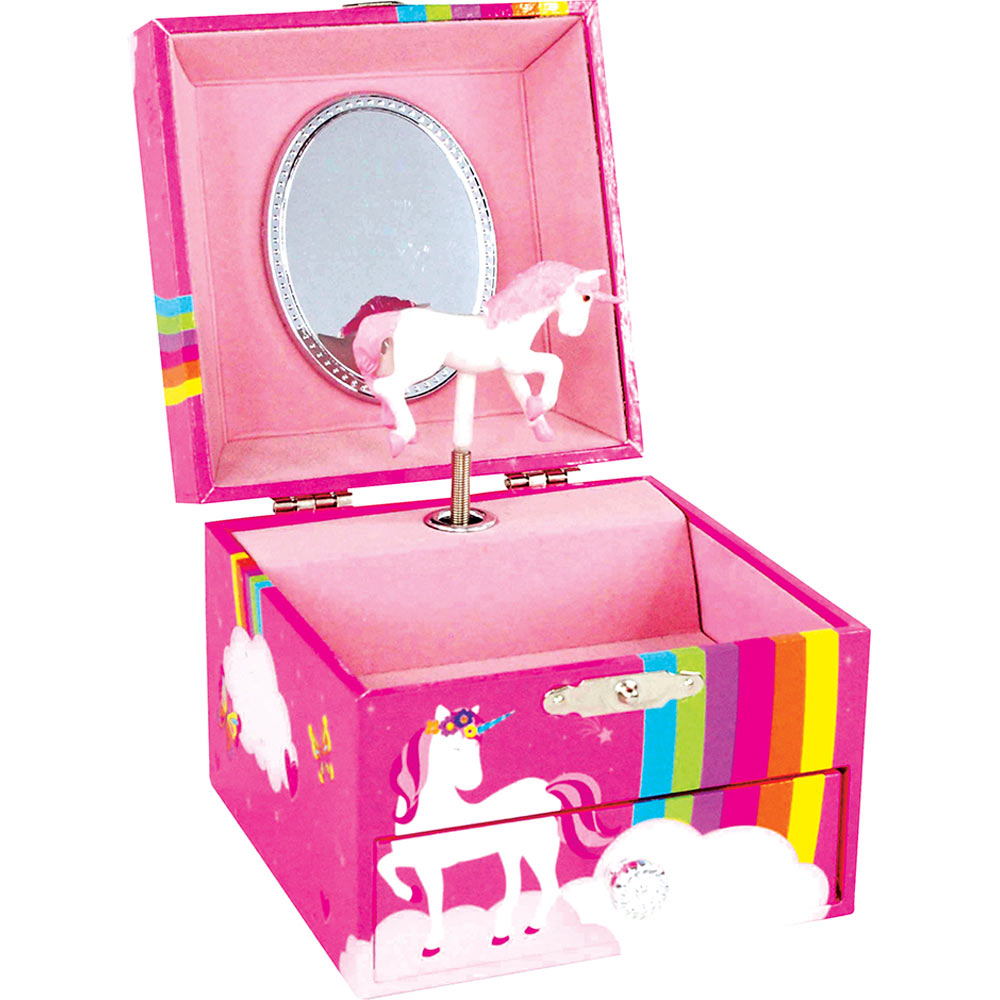 Rainbow Unicorn Jewelry Box - Pink