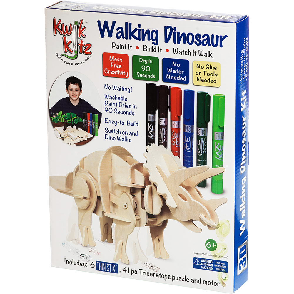 Kwik Kitz Walking Dinosaur Kit - 3D Triceratops