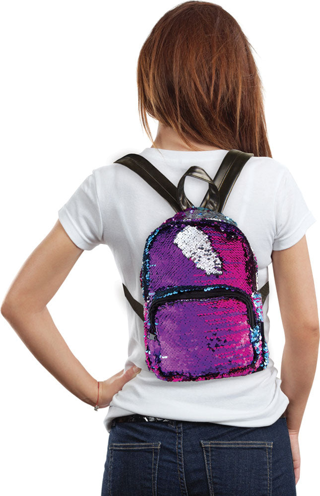 Magic Sequin Mini Backpack-Gradient/Silver
