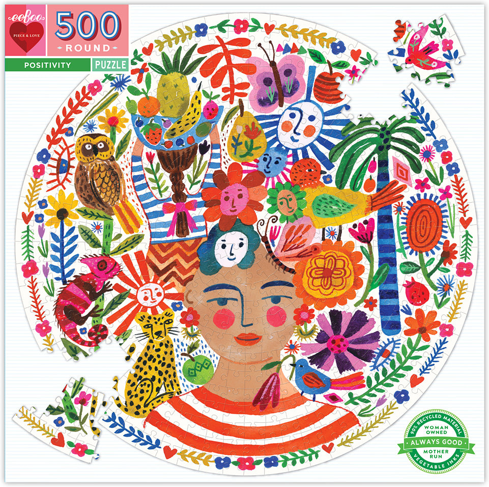 Positivity 500 Piece Round Puzzle