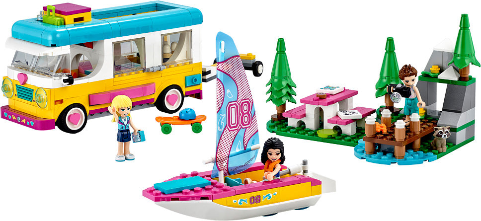 LEGO FRIENDS Forest Camper Van and Sailboat