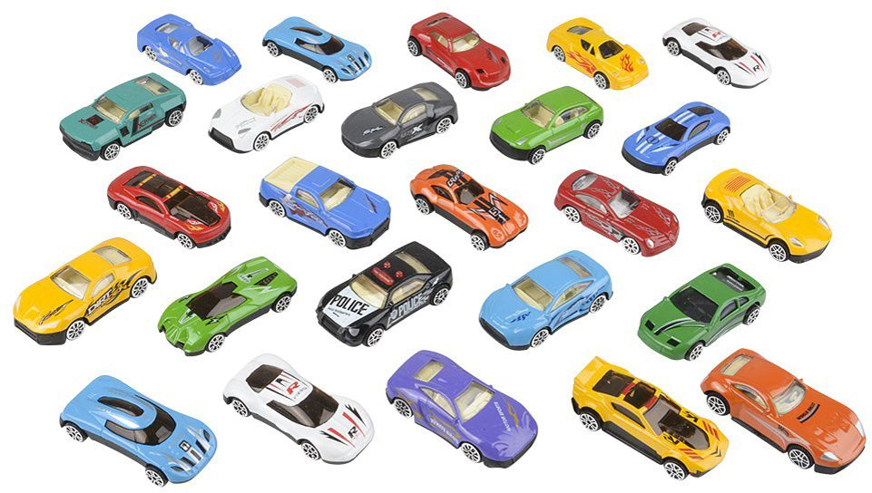 Die-Cast Car Set In Tire Carrying Tub - 25 piece set