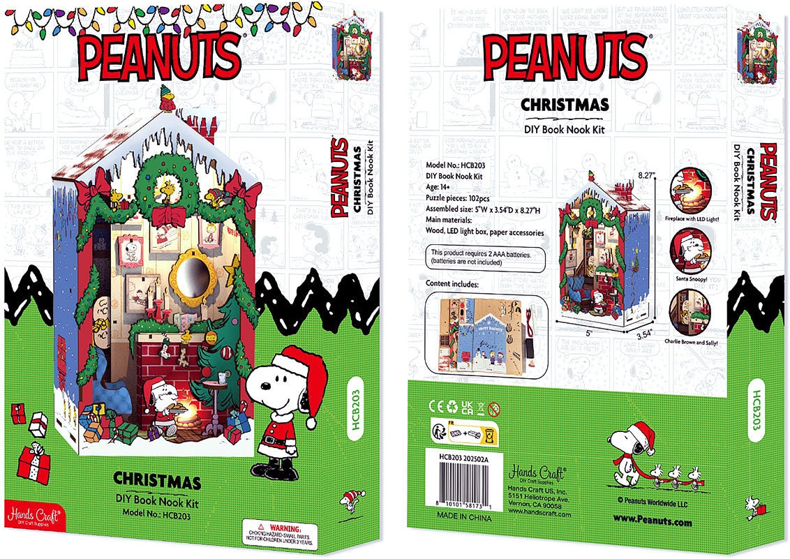 Peanuts Christmas DIY Book Nook Kit