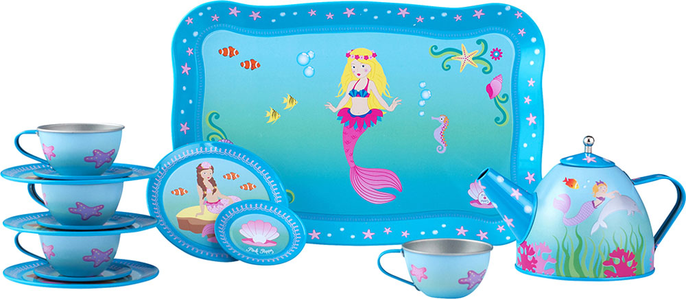 Mermaid Tin Tea Set