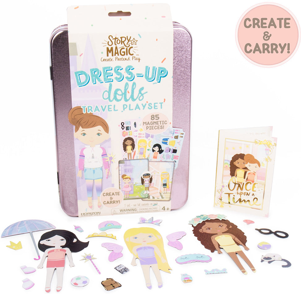 Story Magic Dress-Up Dolls Travel Playset