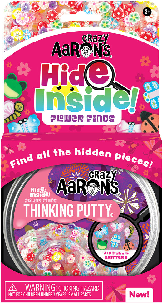 Crazy Aaron's Hide Inside! Flower Finds Thinking Putty