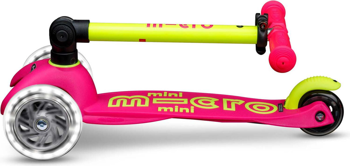 Micro Kickboard Mini Deluxe Foldable LED Scooter -New Neon Colors, Vary By Store