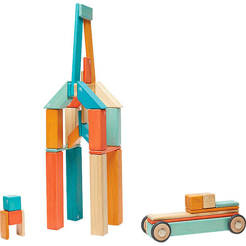 Tegu Magnetic Wooden Blocks Sunset 42 pc set