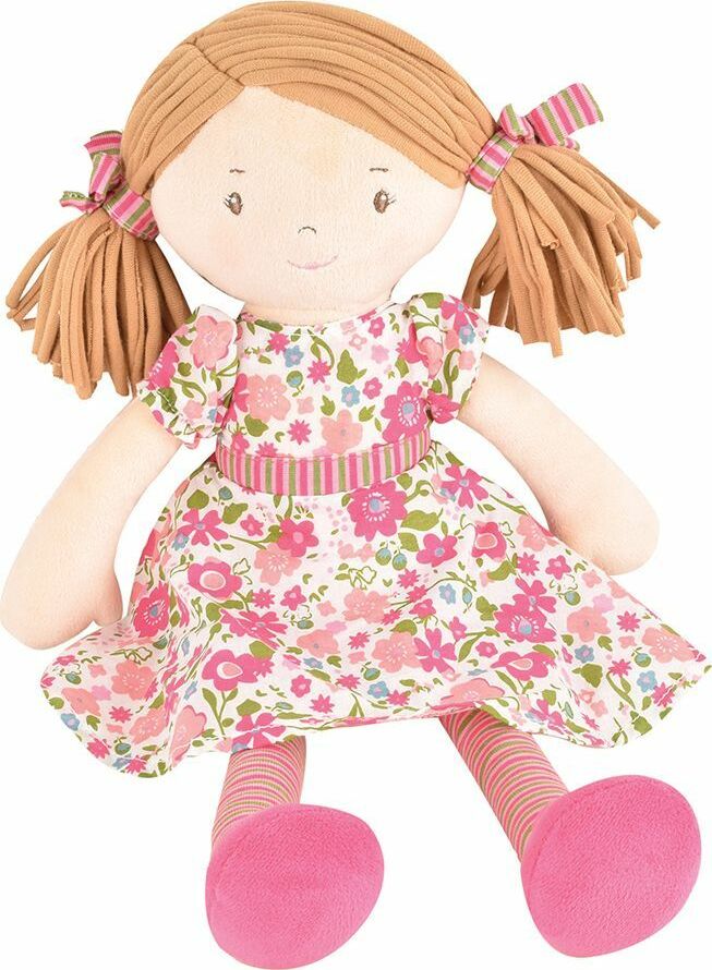 Fran - Light Brown Hair With Dark Pink & Green Dress