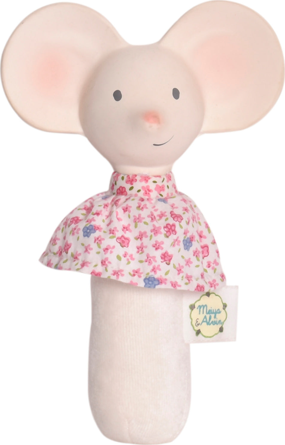 Meiya the Mouse Soft Squeaker Toy with Natural Rubber Head