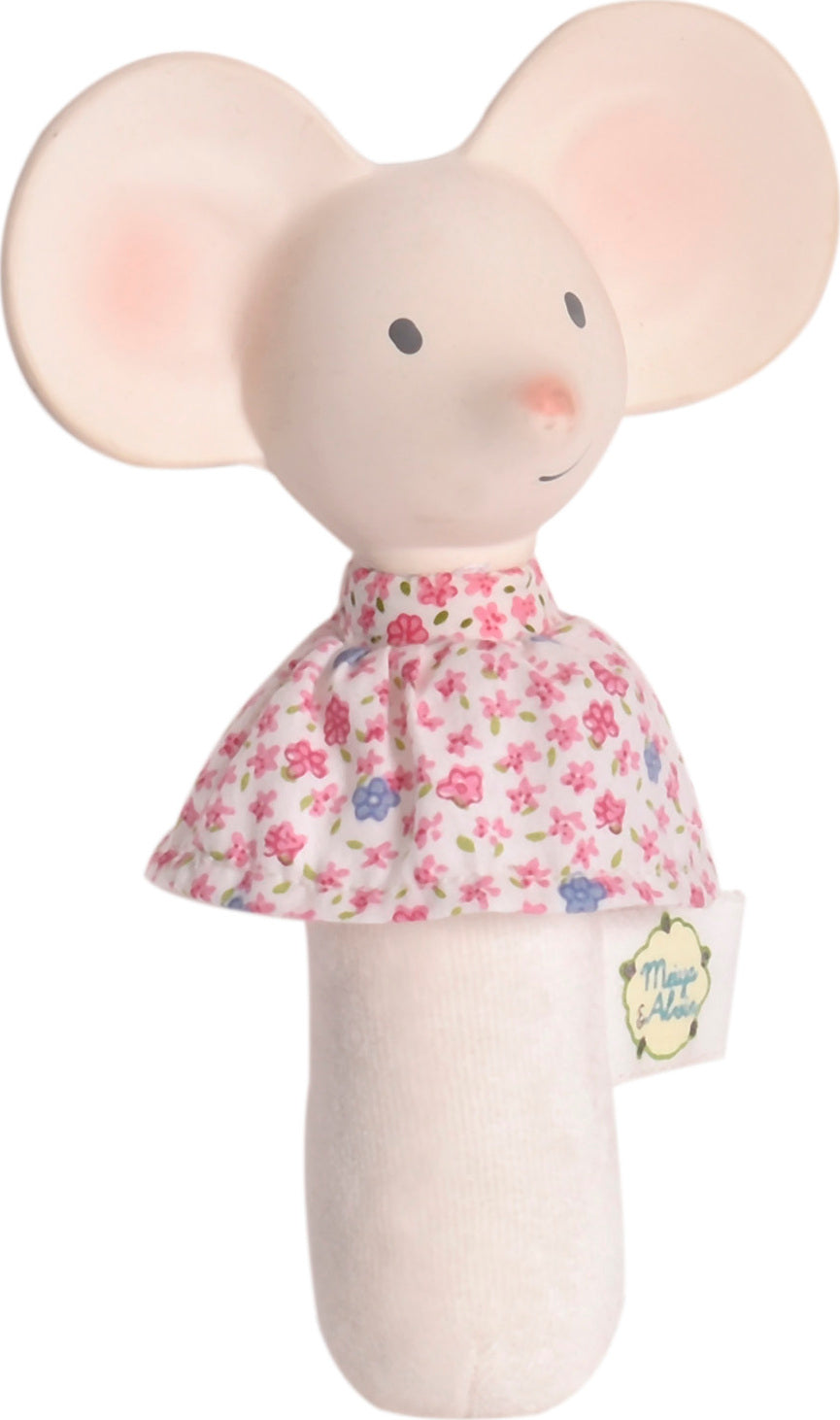 Meiya the Mouse Soft Squeaker Toy with Natural Rubber Head