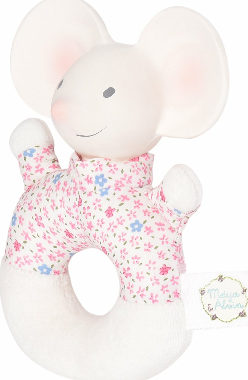 Meiya The Mouse Soft Rattle with Rubber Head