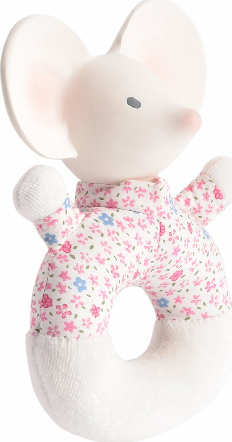 Meiya The Mouse Soft Rattle with Rubber Head