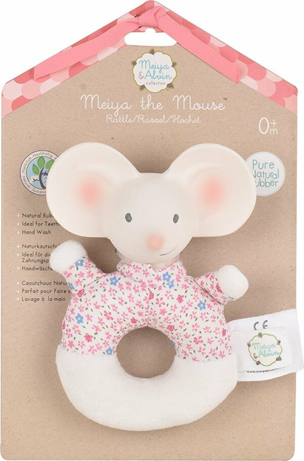 Meiya The Mouse Soft Rattle with Rubber Head