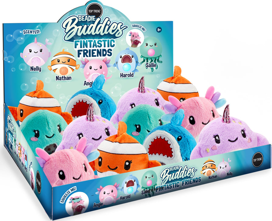 Fintastic Friends Beadie Buddies - Mini Sensory Plush Squishy Toy