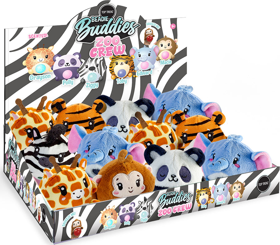 Beadie Buddies Zoo Crew - Mini Sensory Plush Squishy Toy