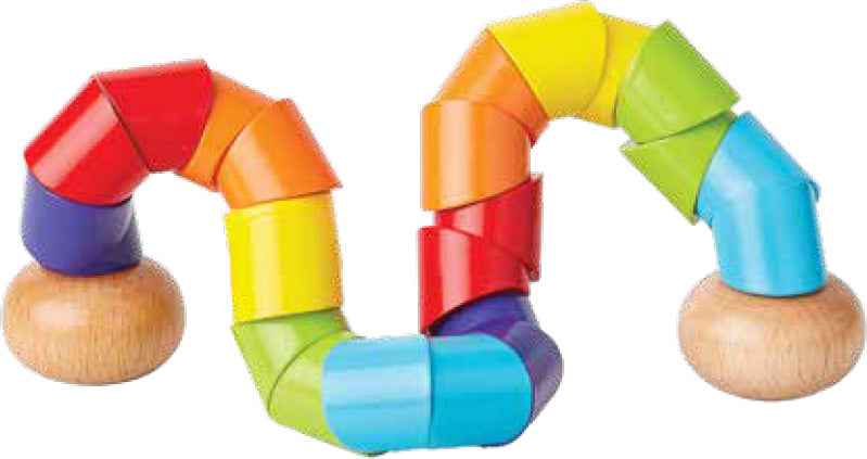 What'zit Worm - wooden fidget worm