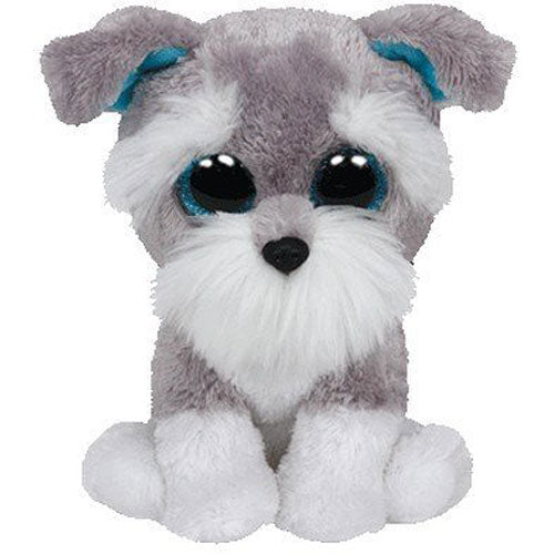Ty Beanie Boos Whiskers The Grey Schnauzer Dog Plush
