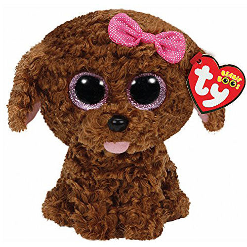 Ty Beanie Boos Maddie The Brown Dog with Bow Plush