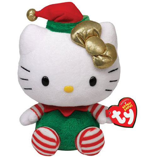 Ty Beanie Babies Hello Kitty - Red Christmas Outfit
