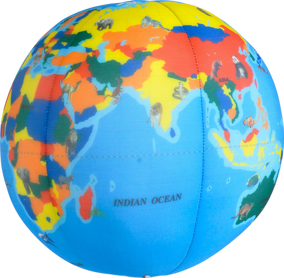 8" Plush Printed Globe Ball