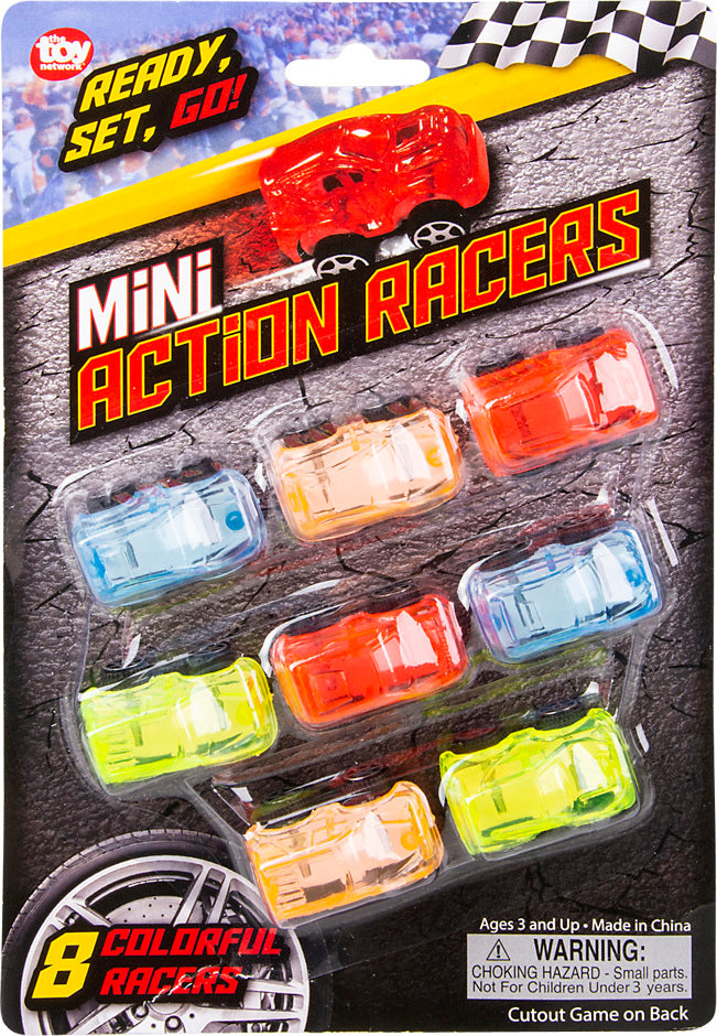 Mini Transparent Action Cars 8 Pack