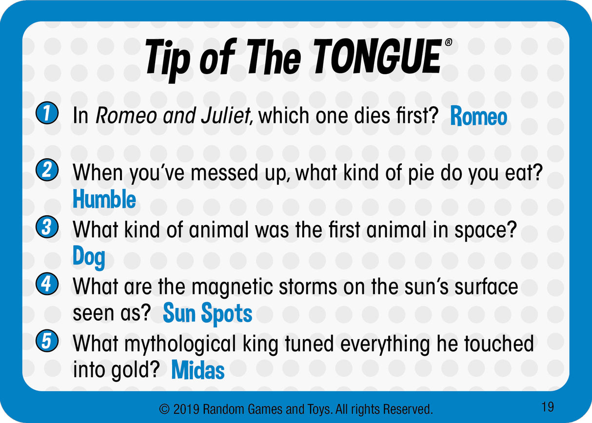 Tip Of Tongue