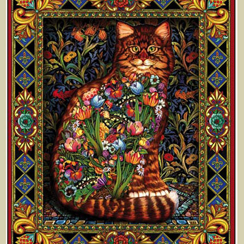 Tapestry Cat Jigsaw Puzzle-White Mountain Puzzles