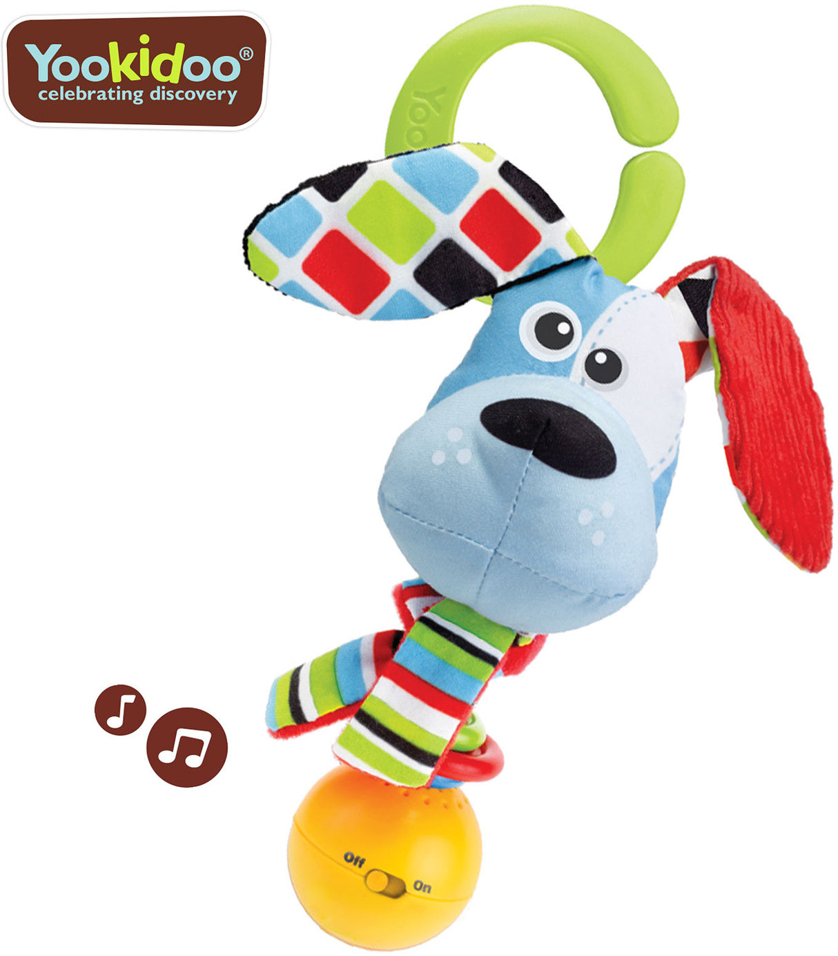 Musical Activity Rattle- Motion Activated Dog Rattle with Music- Activity Toy for Babies 0 Months and Older