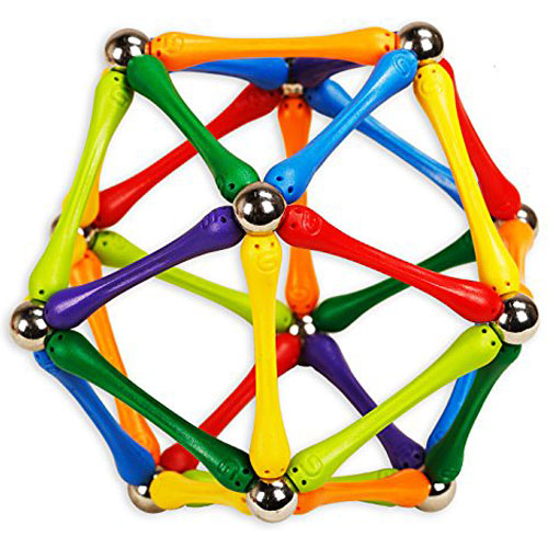 Goobi 70 Piece Construction Set with Instruction Booklet | STEM Learning | Assorted Rainbow colors