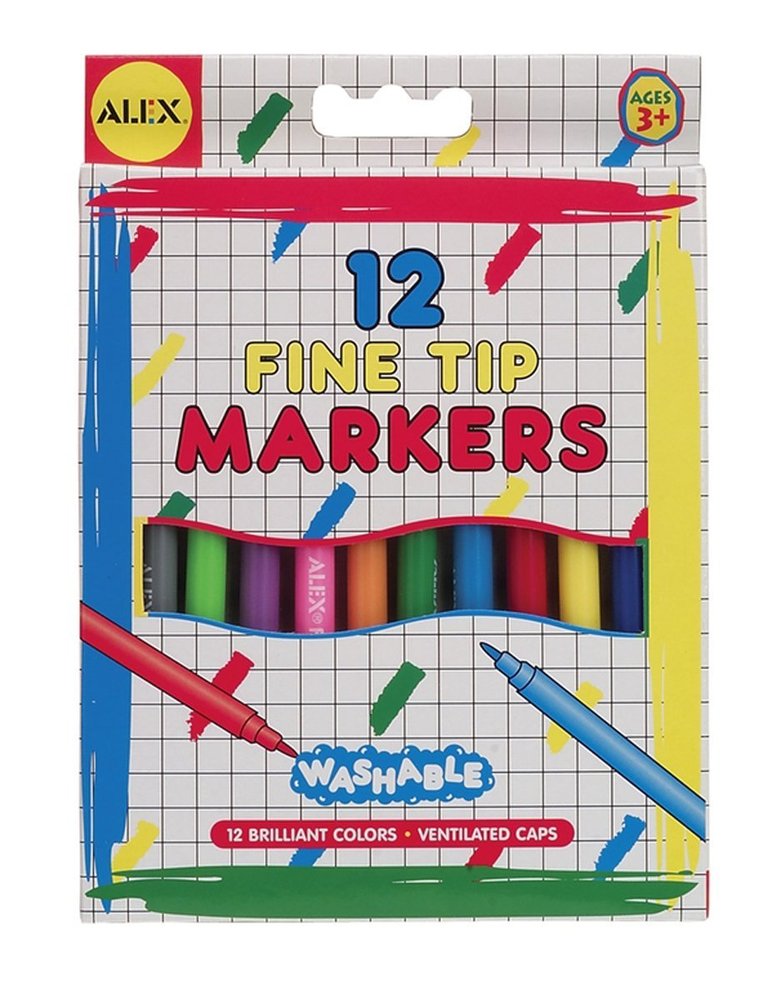 Washable Fine Tip Markers (12)